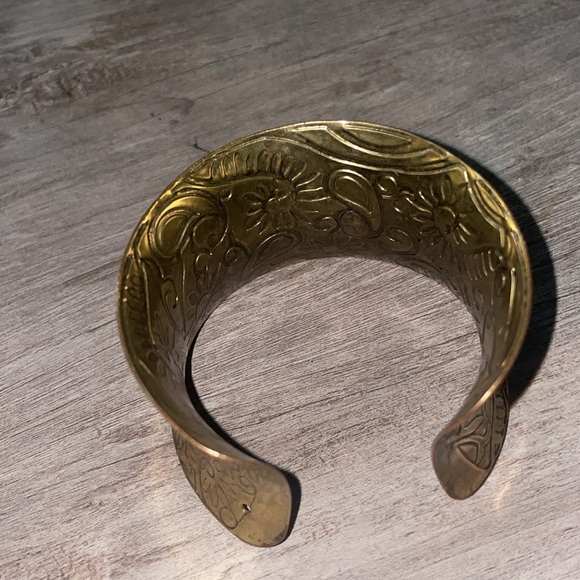 Vintage gold plated cuff bracelet - Picture 3 of 4